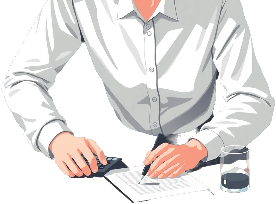 Persona organizando sus finanzas personales